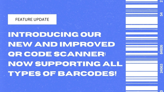 Introducing new Bar Code Scanner Support